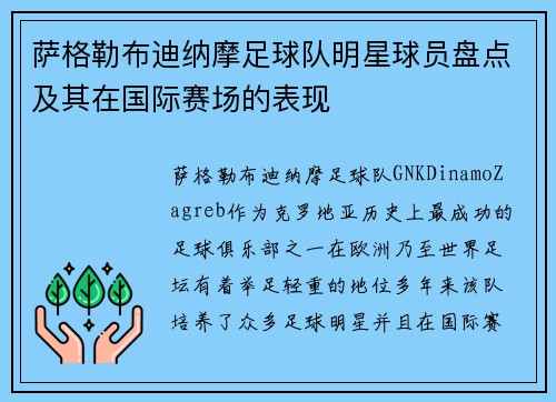 萨格勒布迪纳摩足球队明星球员盘点及其在国际赛场的表现